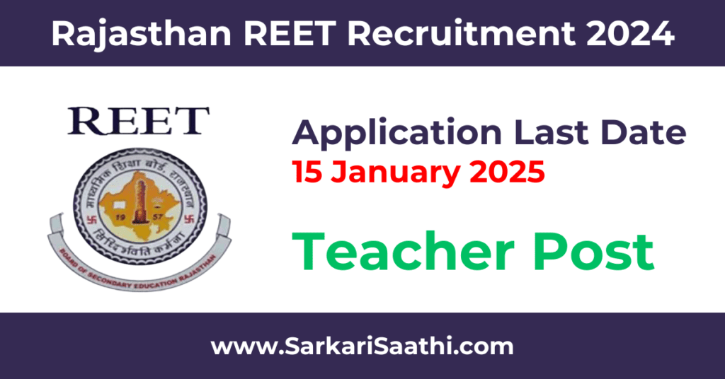 Rajasthan REET Recruitment 2024