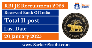 RBI JE Recruitment 2025
